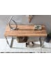 FineBuy Konsolentisch in Beige / Akazie / 45x120x77
