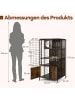 COSTWAY Katzenschrank mit Katzenkäfig 60 x 60 x 125 cm in Braun