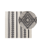 Beliani Kurzflor DAVUTLAR in Grau/Beige - (W) 200 x (H) 1 x (L) 200 cm