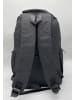EGOMAXX Basic Backpack Stoff Rucksack Uni Daypack Nadelstreifen Design in Dunkelgrau-3