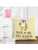 Mr. & Mrs. Panda Kuschelkissen Sommer Hippie mit Spruch in Gelb Pastell