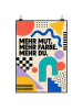 Mr. & Mrs. Panda Poster Form verspielt Design mit Spruch in Weiß
