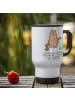Mr. & Mrs. Panda Thermosbecher Katze Wasserglas mit Spruch in Weiß