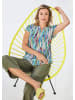 GOLDNER Bluse mit Tunika Ausschnitt in bunt / gemustert