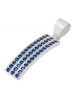 Adeliás Damen Anhänger aus 925 Silber mit Zirkonia in blau