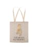 Mr. & Mrs. Panda Shopper Bag Otter Bauch mit Spruch in Grau Pastell