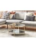 Beliani Couchtisch BIRNEY in Gold/Transparent - (W) 70 x (H) 40 x (L) 70 cm