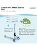GLOBBER Scooter JUNIOR FOLDABLE LIGHTS ECO Roller in blaubeere, mit Leuchtrollen