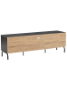 Beliani TV-Möbel ARKLEY in Schwarz/Braun - (W) 160 x (H) 52 x (L) 41 cm