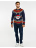 Threadbare Weihnachtspullover THB Xmas Jumper Oslo in blau-schwarz