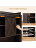 COSTWAY Toilettenschrank in Braun