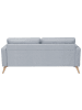 Beliani 3-tlg 2-Sitzer Sofa KALMAR in Grau/Braun