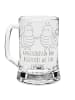 Mr. & Mrs. Panda Gravur Bierkrug Sternzeichen Zwilling mit Spruch in Transparent