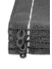 Ross 6 X Waschhandschuh im Set Sensual Skin Karo in Anthrazit