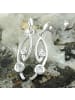 Gallay Ohrstecker Ohrring 28x6mm Ohrhänger mit Zirkonias weiß rhodiniert Silber 925 in silber
