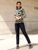 Sieh an! Jacquard-Pullover in camel-schwarz-gemustert