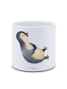 Mr. & Mrs. Panda XL Blumentopf Pinguin Lachen ohne Spruch in Weiß