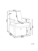 Beliani Sessel ESRUM in Weiß/Braun - (W) 62 x (H) 79 x (L) 80 cm
