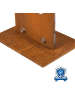 relaxdays Gartendeko "Lieblingsplatz" in Braun - (B)20 x (H)71 x (T)15 cm