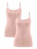Hessnatur Spaghetti Top Fitted 2er-Set in cremerosa