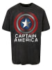 F4NT4STIC Oversize T-Shirt Marvel Captain America Flash Logo in schwarz