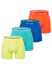 Happy Shorts Boxershort 4er Pack in Blau/Orange/Grün