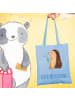 Mr. & Mrs. Panda Beutel Igel Blumen mit Spruch in Sky Blue