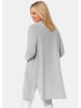 GOLDNER Kurzgröße:  Modische Kaschmir-Longstrickjacke in silbergrau / melange