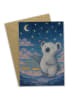 Mr. & Mrs. Panda Grußkarte Waage Astrologie Design ohne Spruch in Weiß