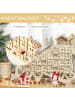 HOMCOM Weihnachts-Adventskalender-45B x 10T x 31H cm-Naturholz