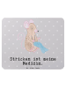 Mr. & Mrs. Panda Mouse Pad Maus Stricken mit Spruch in Grau Pastell