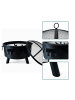 relaxdays Feuerschale in Schwarz - (H)62 x Ø 66 cm