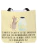 Mr. & Mrs. Panda Tote Bag Maus Sterne mit Spruch in Gelb Pastell
