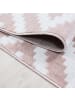 KADIMA DESIGN Teppich Kurzflor Waschbar Geometrisch INN Strapazierfähig OEKO-TEX in Pink