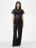 Pieces Hose mit weitem Bein in Black