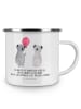 Mr. & Mrs. Panda Emaille Tasse Koala Luftballon mit Spruch in Weiß