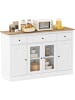 COSTWAY Sideboard 140 cm in Weiß