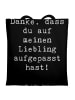 Mr. & Mrs. Panda Shopper Spruch Dank an Hundesitter mit Spruch in Schwarz