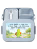 Mr. & Mrs. Panda Snackbox Schildkröte  Pommes Design mit Spruch in Blau Pastell