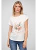 Cloud5ive Cloud5ive Viskose T-Shirt mit Traumfänger-Blumen Print in white