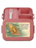 Mr. & Mrs. Panda Lunch Box Otter Kind Design mit Spruch in Rot Pastell
