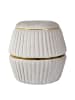 Kayoom Hocker Doric in taupe - gold