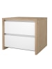 ebuy24 Nachttisch Next Weiß 52 x 48 cm