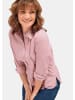 GOLDNER Kurzgröße:  Basicbluse mit  Hemdkragen in rosé