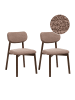 Beliani 2er-Set Esszimmerstuhl MILLS in Braun/Beige