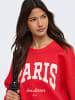 JDY Sweatshirt in Racing Red
