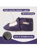 Yalion Baby Krabbelschuhe weiches Leder rutschfest Elefant Dunkellila