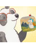 Mr. & Mrs. Panda Glas-Untersetzer Einhorn Bergsteiger Design ohn... in Weiß