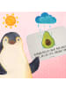 Mr. & Mrs. Panda Badematte Avocado Glücklich mit Spruch in Weiß