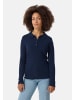 CASH-MERE.CH Poloshirt Langarm in Navy Blau